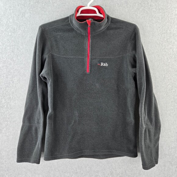 Rab 1/4 Zip Pullover Sweater Mens Medium Gray Fleece Polartec Sweatshirt - Picture 1 of 10